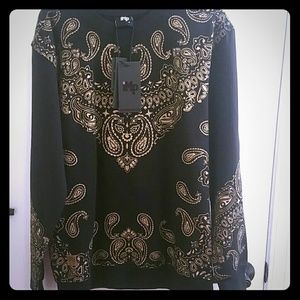 Mens black/gold sweater